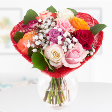 Time Rose Bouquet + Herzmanschette