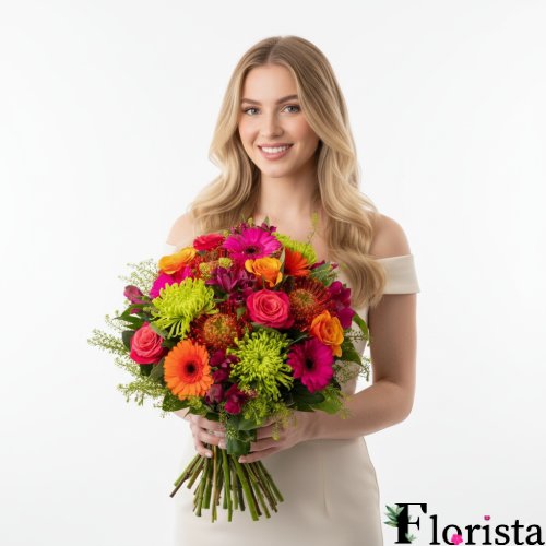 Assembled bouquet of flowers Flower garden Deluxe