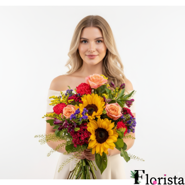 Assembled bouquet of flowers Summer Garden
