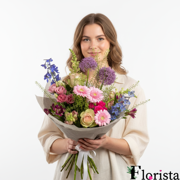 Fertig zusammengestellter Blumenstrauß Bunt