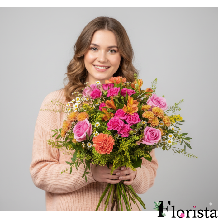 Playful bouquet of flowers