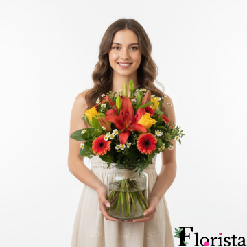 Blumenstrauß Mix - Lilien, Rosen