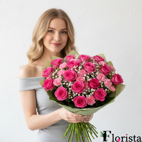 Fertig zusammengestellter Strauß Pink Elegance