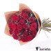 Sweet red roses and hypericum
