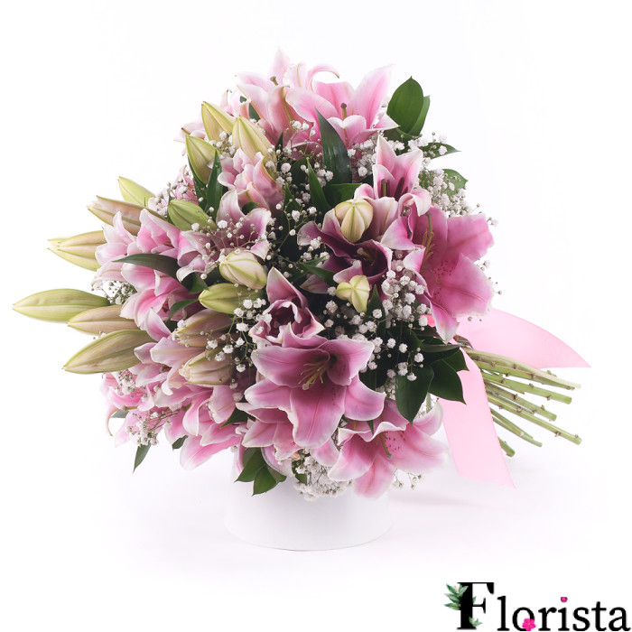 Zarte rosa Lilien