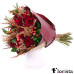 Sweet red roses, cortaderia and St. John's wort