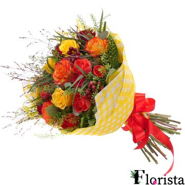 Fertig zusammengestellter Blumenstrauß Süße Orange