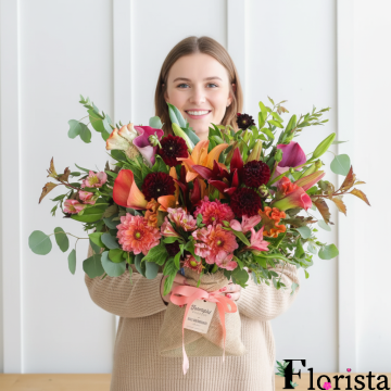 Збірний букет квітів глінтвейн