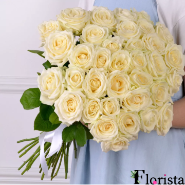 41 білих троянд  (40см)