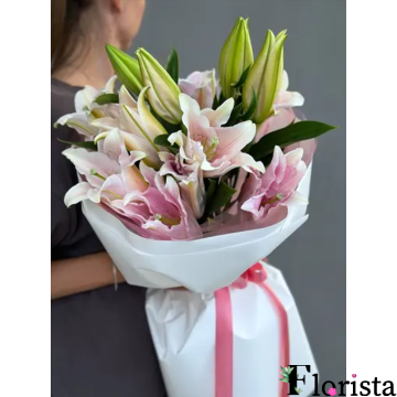 Букет рожевих лілій