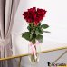 Букет із 9 червоних троянд (50см)