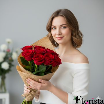 Blumenstrauß 9 rote Rosen