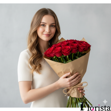 Blumenstrauß 24 rote Rosen