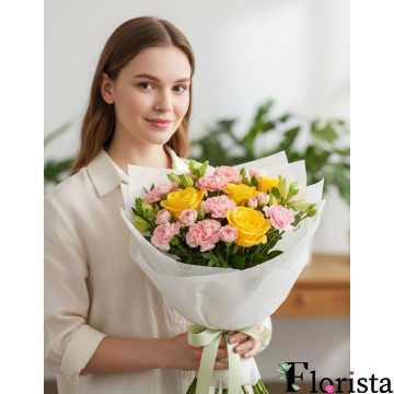 Ніжний букет у жовтих тонах