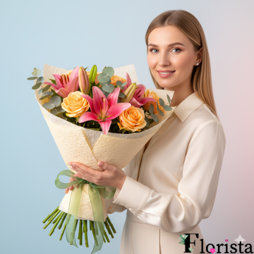 Букет квітів Красиво з ліліями