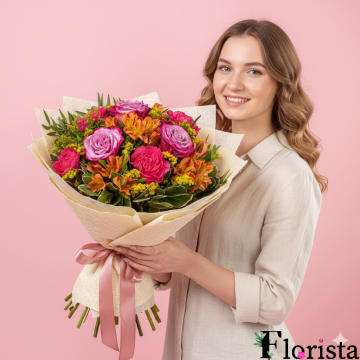 Барвисті букет квітів