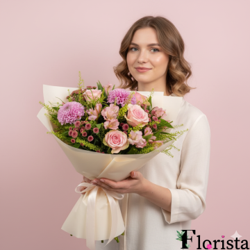 Букет квітів Рожеве небо