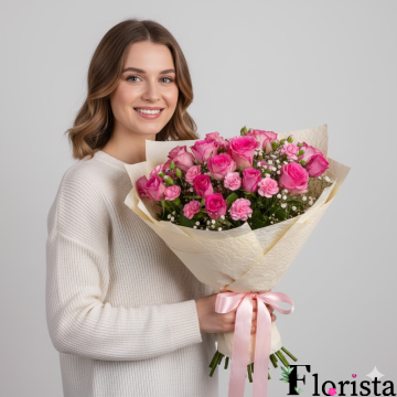 Букет квітів Рожева елегантність